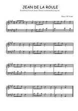 Téléchargez l'arrangement pour piano de la partition de Traditionnel-Jean-de-la-Roule en PDF